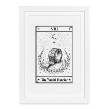 Le trésor de Washi | Tarot à la papeterie - Affiche encadrée (27 × 37 cm) - blanc - Devant