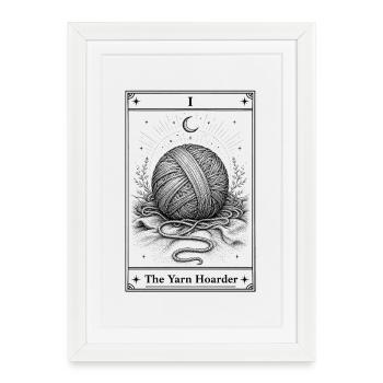 Le Trésor de Laine | Tarot fait main - Affiche encadrée (27 × 37 cm) - blanc - Devant