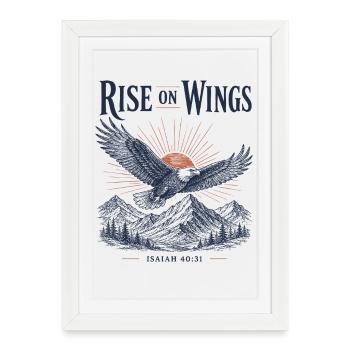 Rise On Wings - Affiche encadrée (27 × 37 cm) - blanc - Devant