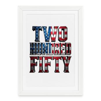 Two Hundred Fifty Years Of USA - Framed poster (27 × 37 cm) - white - Front
