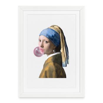Bulles de type Vermeer - Affiche encadrée (27 × 37 cm) - blanc - Devant