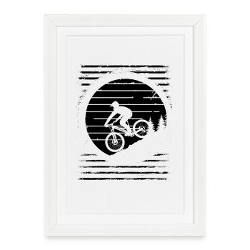 Graphismes de VTT - Affiche encadrée (27 × 37 cm) - blanc - Devant