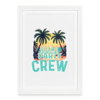 Ibiza Party Crew - Framed poster (27 × 37 cm) - white - Front