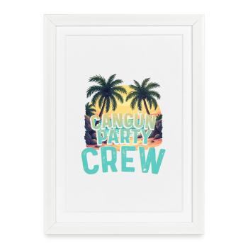 Équipe de la fête de Cancún - Affiche encadrée (27 × 37 cm) - blanc - Devant