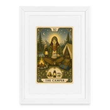 Camper | Camping & Campfire Tarot - Framed poster (27 × 37 cm) - white - Front