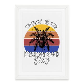 Black tarantula - Framed poster (27 × 37 cm) - white - Front