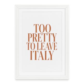 Cute Italian Summer Vacation T-Shirt - Framed poster (27 × 37 cm) - white - Front