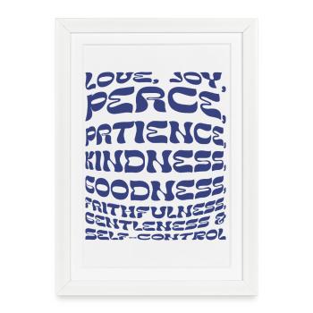 Fruits de l’Esprit : Amour et Paix - Affiche encadrée (27 × 37 cm) - blanc - Devant