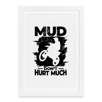 Dicton du motocross - Affiche encadrée (27 × 37 cm) - blanc - Devant