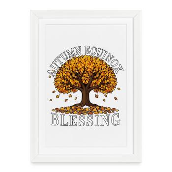 Bénédictions de l’équinoxe d’automne Mabon Pagan - Affiche encadrée (27 × 37 cm) - blanc - Devant