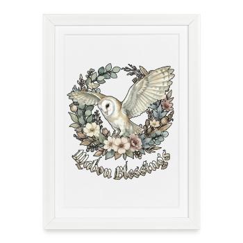 Bénédictions de Mabon Équinoxe d’automne païen - Affiche encadrée (27 × 37 cm) - blanc - Devant