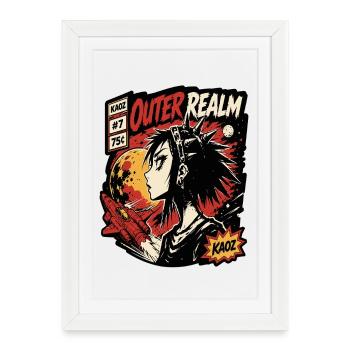 Outer Realm Spacepunk Hero - Framed poster (27 × 37 cm) - white - Front