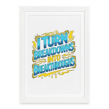 Industrial Electrician I Turn Breakdowns Repair - Framed poster (27 × 37 cm) - white - Front