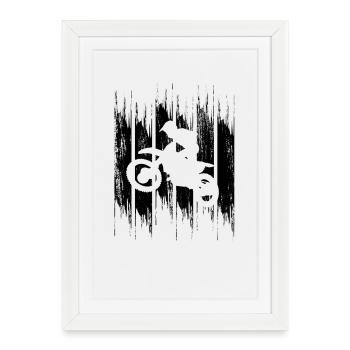 motocross riders - Framed poster (27 × 37 cm) - white - Front