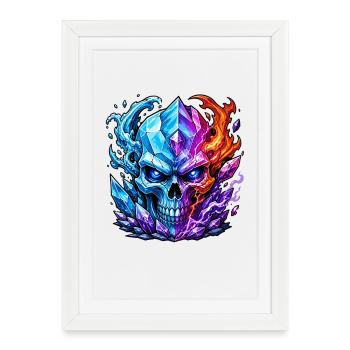 Crâne de Cristal Froid - Affiche encadrée (27 × 37 cm) - blanc - Devant