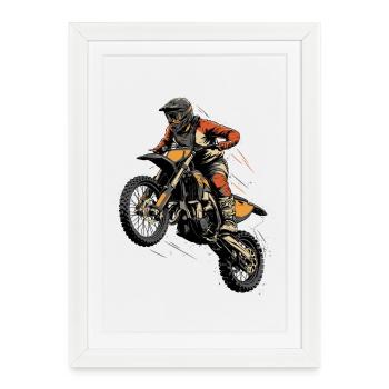 Motocross Jumpers - Framed poster (27 × 37 cm) - white - Front