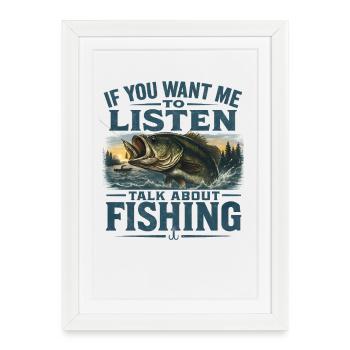 Angler Saying Fishing Humor Fishing Gift Idea - Framed poster (27 × 37 cm) - white - Front