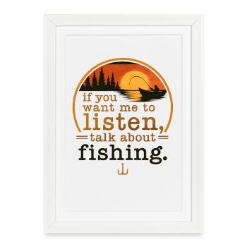 Angler Saying Fishing Humor Fishing Gift Idea - Framed poster (27 × 37 cm) - white - Front