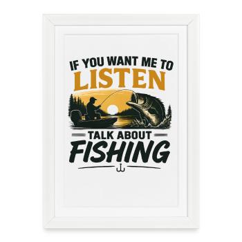 Angler Saying Fishing Humor Fishing Gift Idea - Framed poster (27 × 37 cm) - white - Front