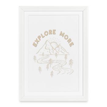 Explore More Mountain Scenery - Framed poster (27 × 37 cm) - white - Front