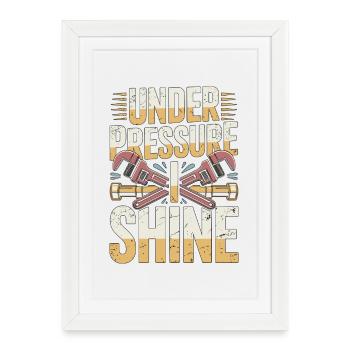 Master Plumber Under Pressure I Plumbing Expert - Framed poster (27 × 37 cm) - white - Front