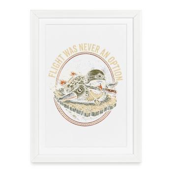 Écusson de la Tortue de Combat - Affiche encadrée (27 × 37 cm) - blanc - Devant