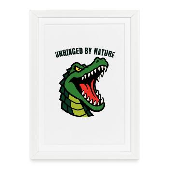 Déchaîné par la nature Alligator - Affiche encadrée (27 × 37 cm) - blanc - Devant