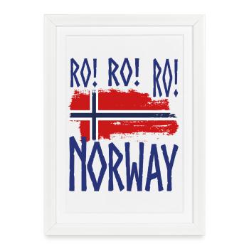 Nordic Ro! Norway Flag Graphic - Framed poster (27 × 37 cm) - white - Front