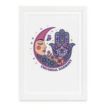 Spirituality Sacred Geometry Universal Harmony - Framed poster (27 × 37 cm) - white - Front