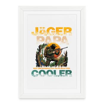 Hunter Dad: Much Cooler Outdoor Dad - Framed poster (27 × 37 cm) - white - Front