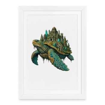 Terrapin Temple Ruins with Crystal Islands - Framed poster (27 × 37 cm) - white - Front