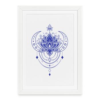 Spirituality Meditation Sacred Geometry Lotus - Framed poster (27 × 37 cm) - white - Front