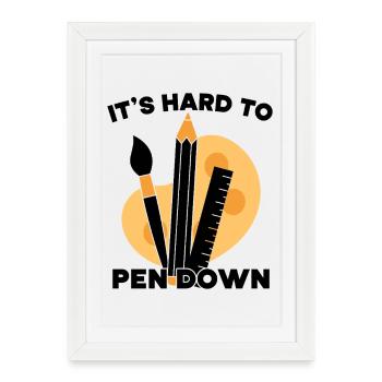 Artiste cool : Il est difficile de rédiger un cadeau de peintre - Affiche encadrée (27 × 37 cm) - blanc - Devant