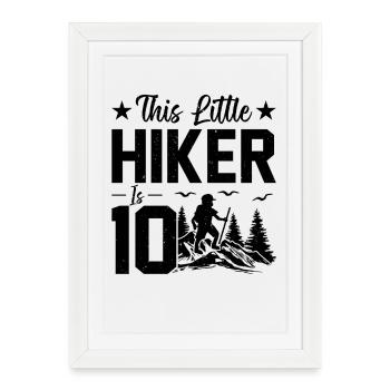 Hiking Kids 10th Birthday Mountain Hiking Kids - Framed poster (27 × 37 cm) - white - Front
