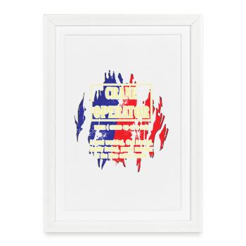 Crane operator crane - Framed poster (27 × 37 cm) - white - Front