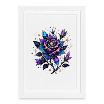 Crystal Rose Midnight Blue - Framed poster (27 × 37 cm) - white - Front
