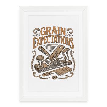 Expert en Attentes en Graus pour Ébénistes - Affiche encadrée (27 × 37 cm) - blanc - Devant