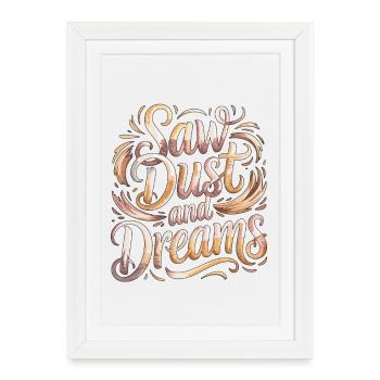 Ébéniste Saw Dust et Dreams Meubles sur mesure - Affiche encadrée (27 × 37 cm) - blanc - Devant