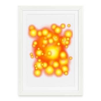 Glowing Orbens - Framed poster (27 × 37 cm) - white - Front