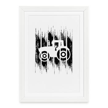 Tractor Graphic - Framed poster (27 × 37 cm) - white - Front