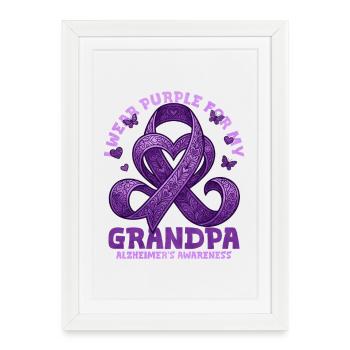 Grandpa – Alzheimer's Education - Framed poster (27 × 37 cm) - white - Front