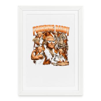 Founding Father Thomas Jefferson, July 4 - Framed poster (27 × 37 cm) - white - Front