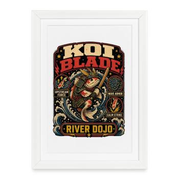 Chemise Koi Blade River Dojo - Affiche encadrée (27 × 37 cm) - blanc - Devant