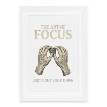L’art du bloc Boulderer Focus - Affiche encadrée (27 × 37 cm) - blanc - Devant