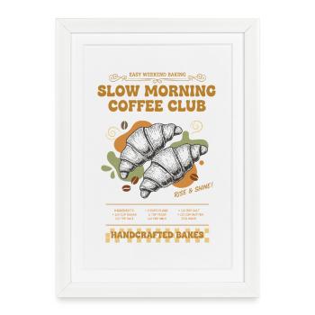 Petit-déjeuner, Café Matin, Brunch, Café - Affiche encadrée (27 × 37 cm) - blanc - Devant