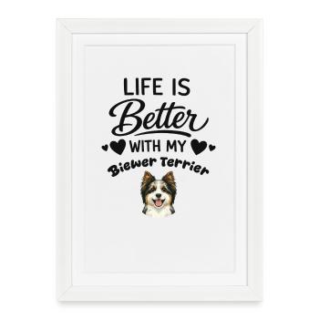  Das Leben Ist Besser Mit Meinem Biewer - Gerahmtes Poster (27 × 37 cm) - Weiß - Vorne