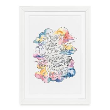 Private Pilot Above The Clouds Aviation Enthusiast - Framed poster (27 × 37 cm) - white - Front