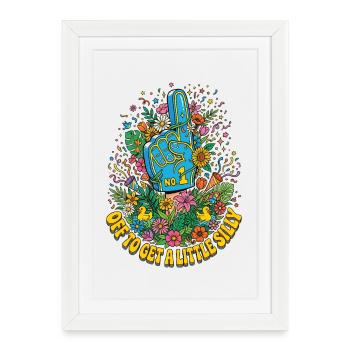 Je pars faire un peu la folie - Affiche encadrée (27 × 37 cm) - blanc - Devant