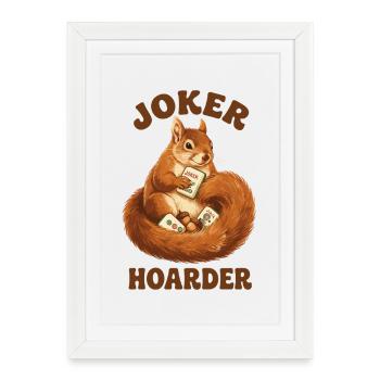 Mahjong Joker Hoarder Squirrel - Framed poster (27 × 37 cm) - white - Front