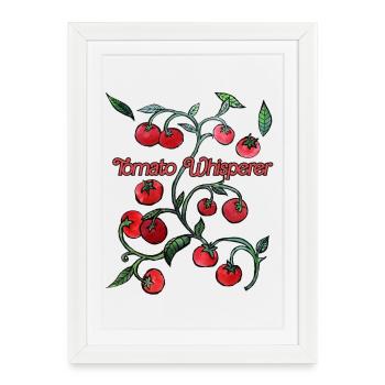 Le Chuchoteur de Tomates - Affiche encadrée (27 × 37 cm) - blanc - Devant